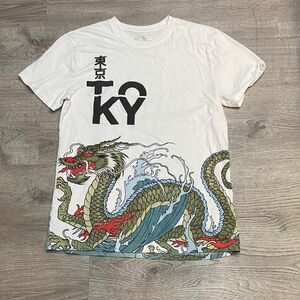 Men's Tokyo Graphic Dragon Tee - White